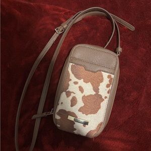 Brown and Cream Crossbody Bag